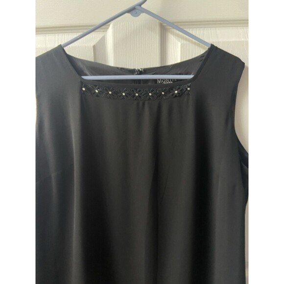 Montree Collection Dress Womens Plus Size 22W Black Lined Midi Tank Jeweled Dres - Picture 9 of 9